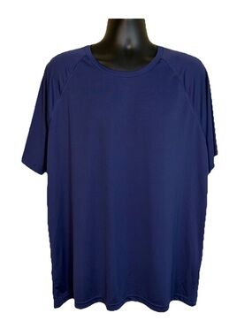 Alo Yoga Shirt Mens 2XL Blue Performance Short Sleeve Crewneck